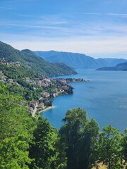 Portrait of the Dervio coast, Lake Como. High quality photo