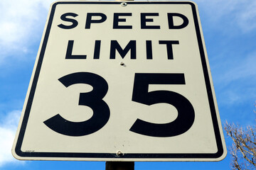 Speed Limit 35 road sign