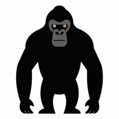 Gorilla vector on white background