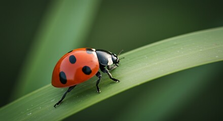 Fototapeta premium Ladybug's Journey: A 3D Render