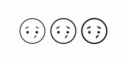 confused face icons icon sign vector