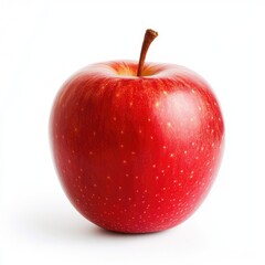 Single, whole, red apple against white background (2)