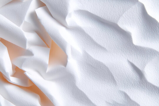 A beautiful and tactile background of white embossed crumpled paper texture perfect for a vintage rustic or abstract design