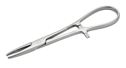 Obraz premium Detailed Studio Shot of a Stainless Steel Needle Holder, Surgical Instrument