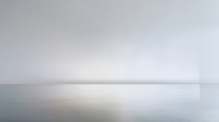 Fototapeta premium Minimalist Abstract Landscape with Soft Light and Reflections in a Calm Serene Environment