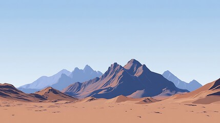 Fototapeta premium Desert mountain range landscape