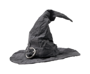 Enchanting witch hat displayed in captivating halloween creative view isolated on transparent background, png