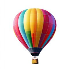 Colorful hot air balloon against white background (21)