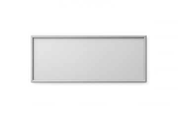 Horizontal empty white frame with transparent background, perfect for displaying artwork or photographs in a mockup setting