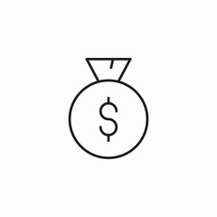money bag icon icon sign vector