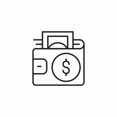 wallet cash icon icon sign vector