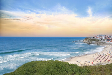 San pedro de moel, in Portugal, village perched, with a beautiful beach
