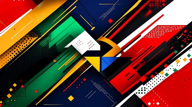 Abstract geometric pattern with vibrant colors (1)