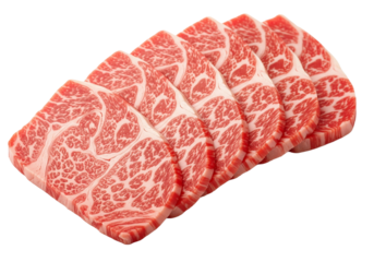 Beef short plate isolated on transparent background