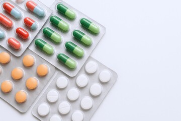 Pharmaceutical Pills and Tablets in Blister Packs: Medication for Healthcare Treatment and Disease Prevention