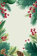 Fototapeta premium Festive christmas decor holiday gathering illustration cozy atmosphere close-up view nature inspired