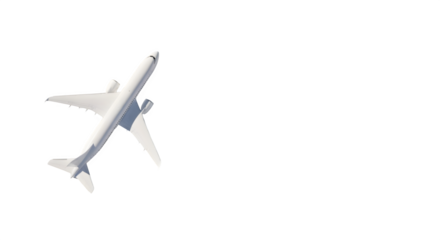 airplane on white background