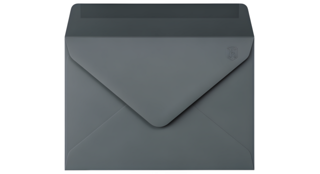 Clean modern envelope design with sleek shape