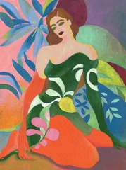 abstract woman portrait. oil painting. illustration © Anna Ismagilova