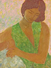 abstract woman portrait. oil painting. illustration © Anna Ismagilova