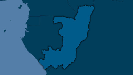 Congo Brazzaville, solid - dark glow