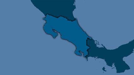 Costa Rica, solid - dark glow