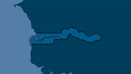 Gambia, solid - dark glow