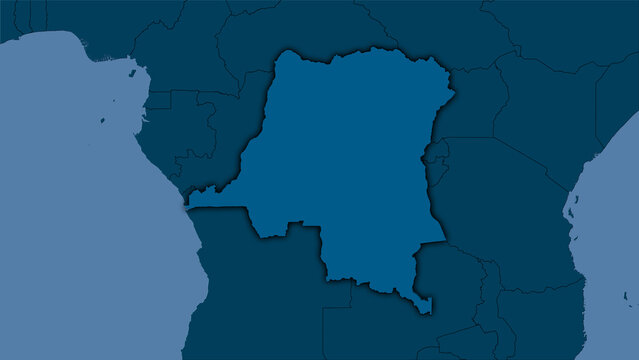 Congo Kinshasa, solid - dark glow