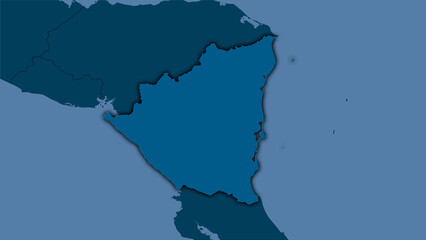 Nicaragua, solid - dark glow