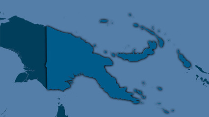 Papua New Guinea, solid - dark glow