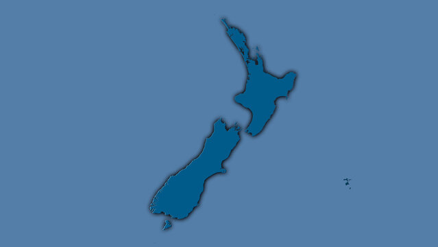 New Zealand, solid - dark glow