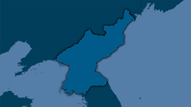 North Korea, solid - dark glow