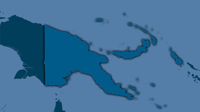 Papua New Guinea, solid - dark glow