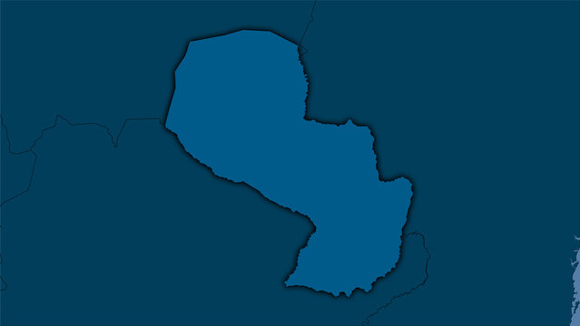 Paraguay, solid - dark glow