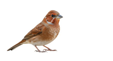 Female house sparrow isolated on white background bird wildlife image