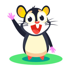 A flat style icon representing chatty chinchilla
