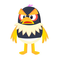 A flat style icon representing feisty finch