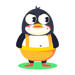 A flat style icon depicting moody mole