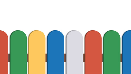 Colorful wooden fence pattern background