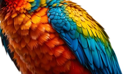 Exotic Bird Illustration with Bright Multicolor Feathers