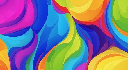 Vibrant abstract background with colorful fluid waves