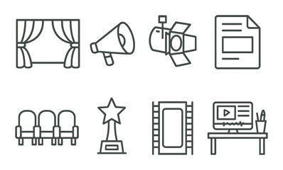 Thanksgiving icons: turkey, pumpkin, pie, corn, leaves, hat, candle, wheat