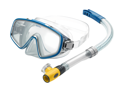 Snorkeling Gear Mask and Snorkel Set isolated on transparent background