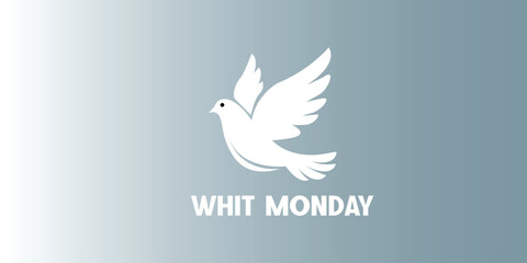Whit Monday Dove Illustration Vector Design