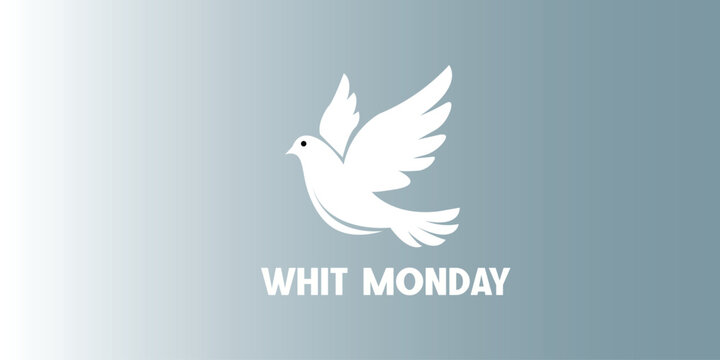 Whit Monday Dove Illustration Vector Design