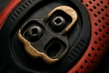 Cycling Shoe Cleat Macro Mechanism Close-Up Detailed Texture Performance Precision Biking