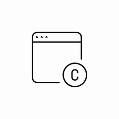 copyright protected icon sign vector