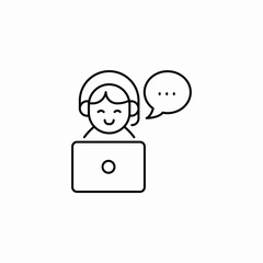customer support chat icon sign vector