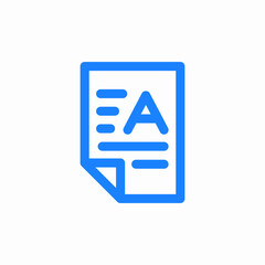 document a review icon sign vector