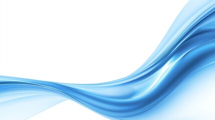Fototapeta premium Abstract blue wave vector presentation design on white background for modern business or technology themes